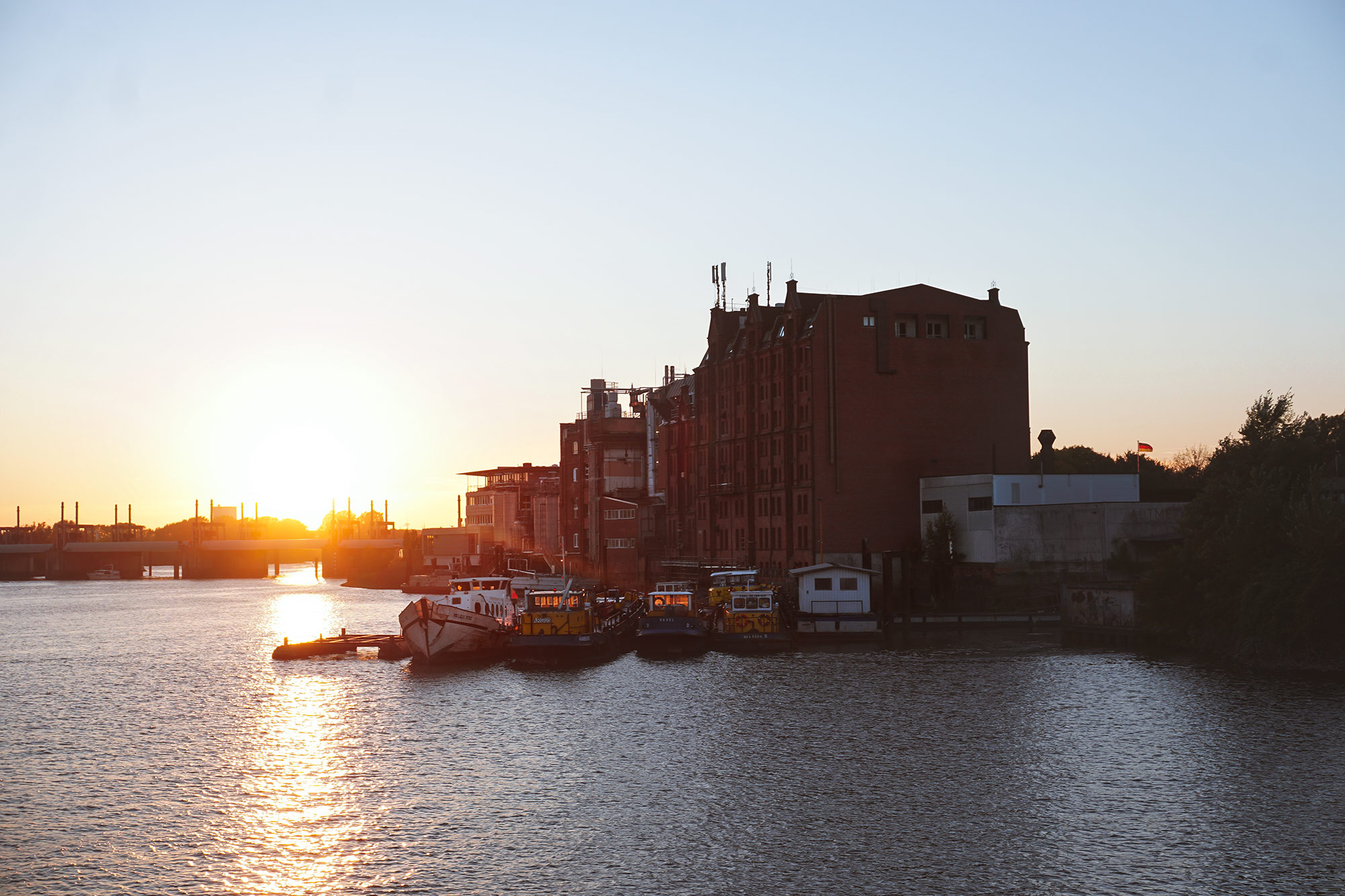 Sonnenuntergang in der Billwerder Bucht